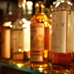 Bottles of Malt Whisky in Bridge of Orchy Bar